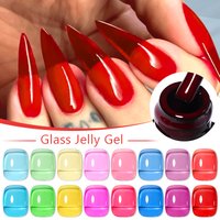 8ml Jelly Glass Gel Nail Polish Blood Red Summer Nails Art Gel Polish Sheer Translucent Nail Gel for Manicure Nail Supplies
