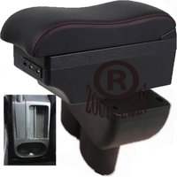 For Volkswagen VW Touran Caddy Armrest Box USB Charging Heighten Double Layer Central Store Content Elbow Rest with Cup Holder