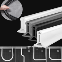Bendable Bathroom Water Stopper Self-Adhesive Silicone Retaining Strip Water Shower Dam Flood Barrier Dry&Wet Separation Blocker
