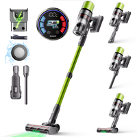 SmartAI Real 80 Min Ultra-Long Runtime Cordless Vacuum Cleaner, 650W 65KPA Powerful Suction Stick Vacuum with 8*3000mAh Big Battery, HEPA12 Filtration, Touch Display Vacuum Cleaner for Carpet, Hard