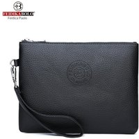 Feidikabolo Personality Large Capacity Mobile Phone Purses Ultra-Thin Men's Clutches Bag New Fashion High Quality Leather Wallet