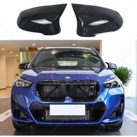 2pcs M Style Gloss Black Car Rear View Mirror Cover Caps Trim Shell Frame For BMW x1 ix1 U11 20d 23d 20 25e 30 30d 2023-2025