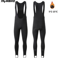 AliExpress YKYWBIKE Men Cycling Tights & Pants Bib Thermal Fleece Bicycle Bib Pants Long Road Bike Bib Tights 5-15°C Warm Riding Clothing