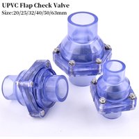 ID 25/32/40mm Hi-Quality Transparent UPVC Flap Check Valve Sewer Deodorization Non-Return Valve Industrial Water Pipe Connectors