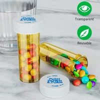12/20 Pack Plastic Medicine Pill Bottles with Child Resistant Caps Travel Pill Vials - 6/8 Dram