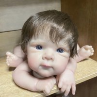 19 inch Already Painted Vinyl Reborn Doll Kit Bettie With Hand-rooted Hair 3D Painted Skin Visible Veins Mold Cloth Body Include