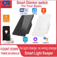 WiFi Smart Dimmer Switch Touch Light Switch Remote Control Compatible with Alexa Google Home Smart Life TUYA Yandex Alice