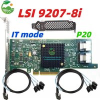 LSI 9207-8i 6Gbps SAS SATA HBA PCIe X8 3.0 RAID-Adapter IT-Modus für Server & NAS – 027NFF 03GY7Y+1m SFF8087 * 2