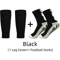 1 pair of glued non slip sports socks, solid arrow football socks and leg protection socks