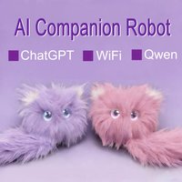 AI Chatbot ChatGPT Companion Robot Chat Plush Pet Toy Interactive for Kids Adults Rechargeable Educational Voice&LED Eyes WiFi