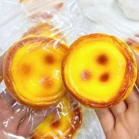 Bouncing Egg Tart Fluid Pressure-Relief Food Simulation Toy, Stress-Relieving, Squeezable, Creative and Fun gift for friends