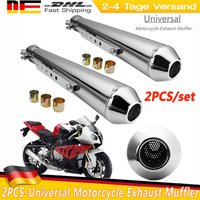 2X Universal Motorrad Auspuff Retro Vintage Klassische Galvanik Escap Moto Für Harley Cafe Racer Bobber CG125 SR400