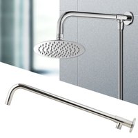 Bathroom Stainless Steel Wall Mounted Shower Arm Head Extension Pipe with Base