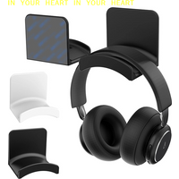 ใXใUniversal Wall Mount Holder Adhesive Headphone Hanger Headphone Holder for Easy Damage-Free Wall Desk Or PC Mounting