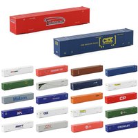 Evemodel 1pc N Scale 53ft Containers with Magnets 1:160 53' Shipping Cargo Box Model Trains C15009