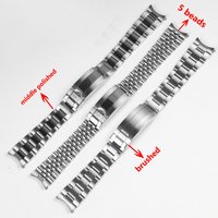19mm polished matte silver stainless steel watchband for SEIKO SNXS80 SNXS79 SNXS79K SNXS77K SNXS75 SNXS73 metal wrist bracelet