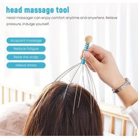 Stainless Steel Bead Octopus Scalp Massager Portable Head Neck Massage Tool Stress Relief Relaxing Device for Body Care