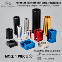 Custom CNC Turning Milling Aluminum Parts Multi Color Anodizing Sandblast Finish Precision Knobs Spacer Connector 1pc