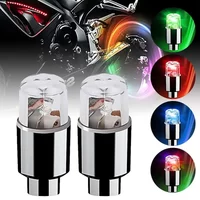 AliExpress NONE 2pcs LED Tire Valve Stem Caps Neon Light Waterproof Wheel Spoke Lights LED Tire Lamp for Motorcycle Bicycle Car Accessories