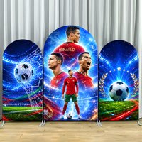 CR7 Soccer Arch Backdrop Cover Football Goal Net Ronaldo Theme Birthday Party Decor Photo Booth Background Events Supplies