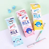 Milk Carton Bag Pupil Cute Pencil Case Creative Large Female Stationery Box Pink Strawberry Rabbit Make Up Cosmetics