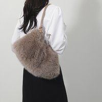 Faux Rabbit Fur Plush Sholder Bag Fashion And Luxury Fur Bag Women's Bags A Good Choice Tosend Friends High-end Plush Tote Bag