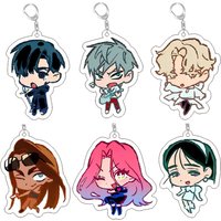 Anime Alien Stage Chibis Keychain Luka Ivan Till Mizi Hyuna Sua Key Ring Game Accessories Backpack Pendant Prop Jewelry Gift