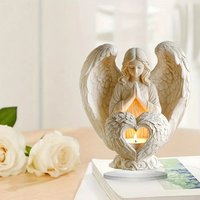White Acrylic Angel Statue Christmas Ornament Purity Symbol Home Decor 2D Flat Angel Ornament Christmas Decorative Statue