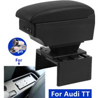 Car Armrest Box For Audi TT Coupe for Audi TT Center Storage Box Interior Retrofit Parts with USB Car Accessories