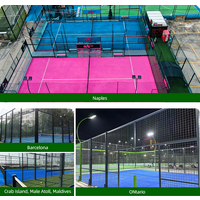 Padel Court Komplettset Paddle Court Kunstrasen Anpassbare Tennis Cricket Installation Padel Kunstrasen