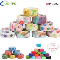 10Pcs/Set 2.5cm Wide Self Adhesive Bandage Wrap - Colorful Athletic Elastic Cohesive Bandage for Sports Injury,Strains,Swelling