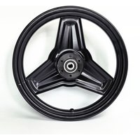 14 inch Folding Scooter Front Wheel with 14x2.125 Vacuum Solid Tire Iron Hub and High Grip Tread for Wet and Dry Safety
