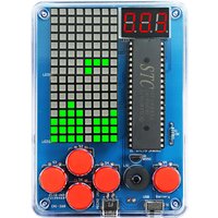 DIY Kit Electronic Pixel Game Console LED Dot Matrix Digital Tube Display STC15F2K60S2 MCU Double-Sided PCB DIY Soldering Kit