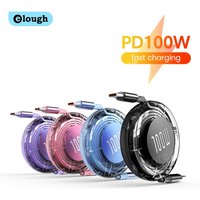 Elough Retractable PD 100W USB C to Type C Fast Charging Cable For iPhone 15 MacBook Huawei Laptop USB Type C Cable Data Cord