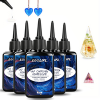 LOOLIFL 50g Upgraded Premixed UV Resin glue Clear Ultraviolet Thin Epoxy Quick-Curing Low Shrinkage for Craft Jewelry Making diy