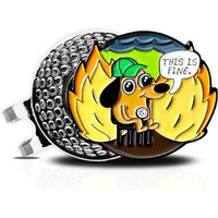This is FINE Golf Ball Marker Hat Clip Durable Golf Accessories for Men Women Funny Golf Gifts to ElevatePersonalize golfhatclip