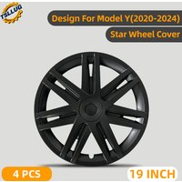 4PCS For Tesla Model Y 2020-2024 Star Style Wheel Cover 19 Inch Car Replacement Automobile Hub Cap Full Rim Car Accessories