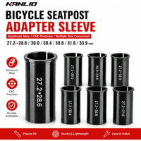 Aluminum Alloy Bike Seatpost Adapter 27.2mm To 28.6 30.0 30.4 30.9 31.6 33.9mm Bicycle Seat Post Shim Conversion Sleeve