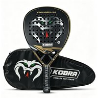 Raquette de padel KING KOBRA 2.0 en fibre de carbone 18K, surface texturée 3D antidérapante, raquette de paddle-tennis professionnelle, résistante aux chocs