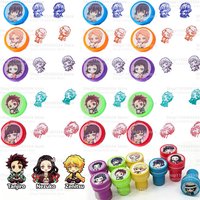 Demon Slayer: Kimetsu No Yaiba Stamps Party Favors Birthday Gifts Self-Inking Stamps Goodie Bag Stuffers Classroom Rewards
