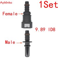 1 Set 8mm 9.89 Auto Car Fuel Line Hose Coupler Quick Release Connect Connector Fuel Line Hose Coupler Automotive Accessories