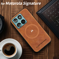 Luxury Premium Leather Case For Moto Signature Edge 70 Ultra 60 Pro Fusion G67/57 Power G86/56/66J/Y for Magsafe Anti-drop Cover