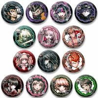 Anime Game Danganronpa Round Brooches Naegi Makoto Kirigiri Kyoko Maizono Sayaka Cartoon Badge Bag Jeans Lapel Pins Jewlery Gift