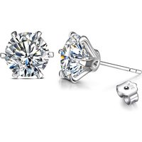 New Arrival 2.0 Carat Moissanite Gemstone Stud Earrings for Women Solid 925 Sterling Silver D color Solitaire Fine Jewelry