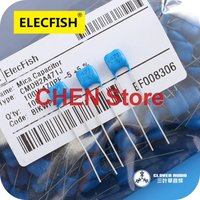 10PCS/lot ElecFish Silver Mica Capacitor MBL 100V 1pf~910pf 5% P5 CMDB2A 22pF 47pF 51pF 68pF 91pF 100pF free shipping