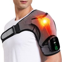 Electric Heating Shoulder Massager Vibration Shoulder Knee Brace 2 in 1 Massage Blets Warmer Heated Muscle Relax Pads