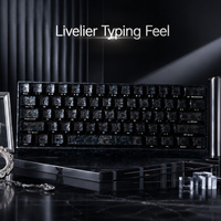 Carbon fiber light transmission glacier feeling original height 132 key high color value for rog night magic wootingv2