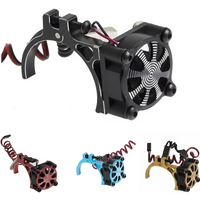 540 550 3650 3660 Motor Heatsink Cooling Fan with Thermal Sensor for 1/8 1/10 RC Car Axial SCX10 Traxxas TRX4 Tamiya
