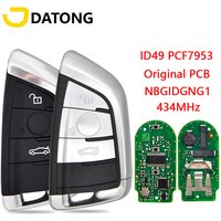 Datong Welt Auto Fernbedienung Schlüssel Für BMW F X5 X6 2014-2019 Original PCB ID49 PCF7953 NBGIDGNG1 315 MHz 434 MHz Promixity Karte
