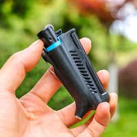 ABS Plastic Lighter Tool Sleeve with Tamper Stainless Steel Poker Black Blue for Clipper Lighter Case